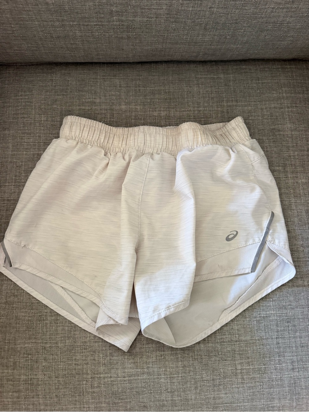 ASICS Women's Light Cream Athletic Shorts